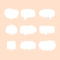 Set of flat speech bubbles