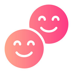 Obraz premium happy face gradient icon