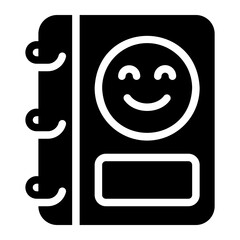 contact book glyph icon