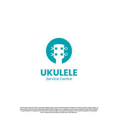 ukulele service logo design on isolated background, ukulele combine with wrench logo concept