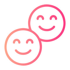 happy face gradient icon