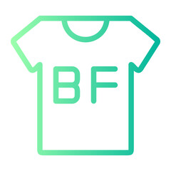 tshirt gradient icon