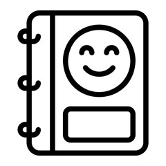 contact book line icon
