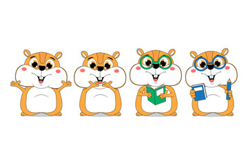 cute hamster animal cartoon graphic