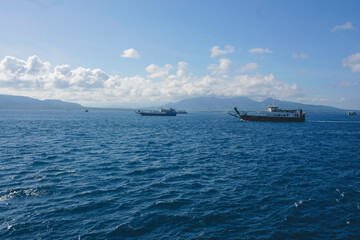 Ferry boats crossing from Ketapang Harbour to Gilimanuk Harbour