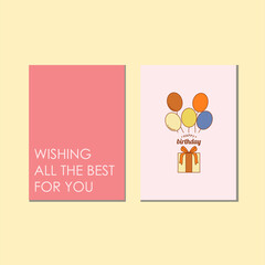 Whimsical Birthday Greeting Card Template