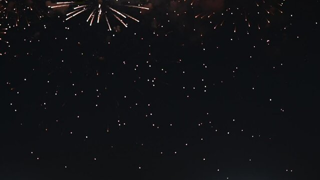 beautiful fireworks in slow motion