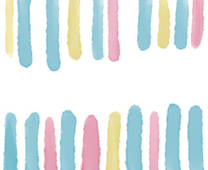 Transparent watercolor brush banner header footer pastel element illustration