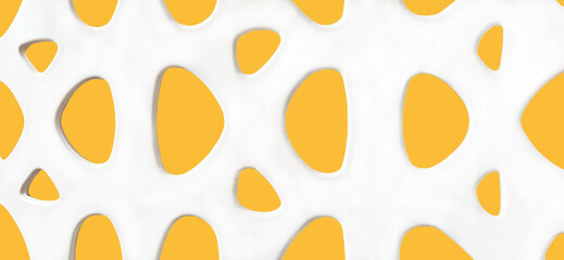 abstract background, yellow figures on a white background
