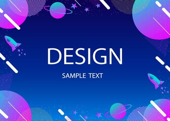 宇宙　フレーム　背景 © Mina3