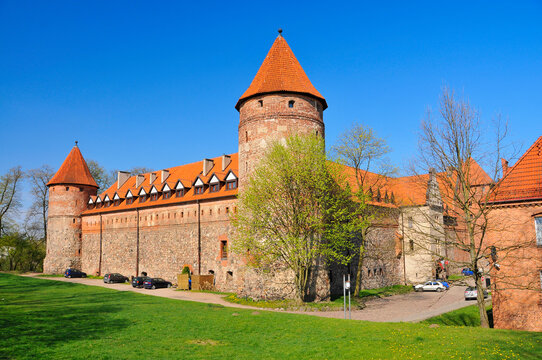 Castle of the Teutonic Order and West Kashubia Museum in town Bytow, Pomeranian Voivodeship, Poland. The Gothic castle of Bytow is the most important attraction of the city