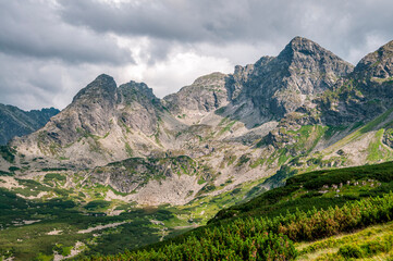 Fototapeta na wymiar Landscape with mountains Tatry, Poland