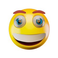 3d illustration laughing emoticon