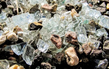 glass and rock texture