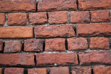 Rustic red vintage brick wall texture background