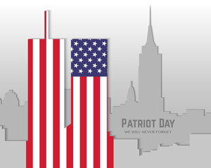 Patriot Day Simple Flat Illustration