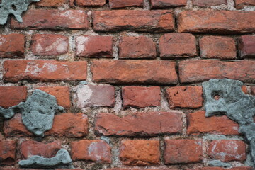 Obraz premium Rustic red brick wall texture background