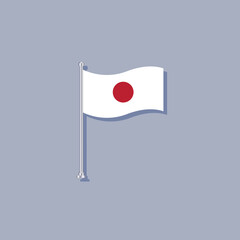 Illustration of Japan flag Template