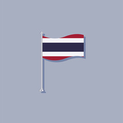 Illustration of Thailand flag Template
