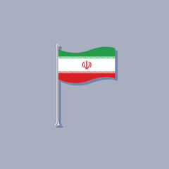 Illustration of Iran flag Template