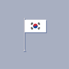 Illustration of South Korea flag Template
