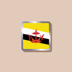 Illustration of Brunei flag Template