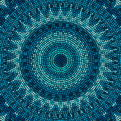 Vector seamless mosaic art pattern. Art background.