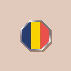 Fototapeta premium Illustration of Romania flag Template