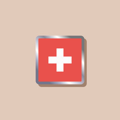 Obraz premium Illustration of Switzerland flag Template