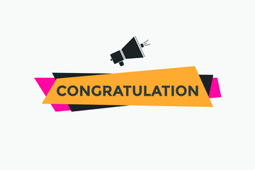 Congratulations Colorful web banner. vector illustration. congratulation sign icon.
