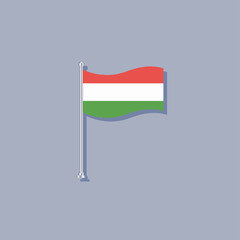 Illustration of Hungary flag Template