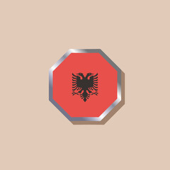 Illustration of Albania flag Template