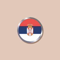 Illustration of Serbia flag Template