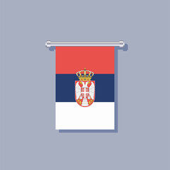 Illustration of Serbia flag Template