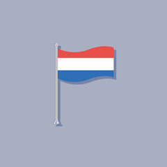 Illustration of Luxembourg flag Template