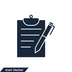 report icon logo vector illustration. Audit and analysis symbol template for graphic and web design collection