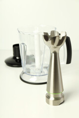 Concept of cooking food with blender, cooking accessories