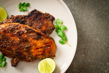 spicy grilled jamaican jerk chicken