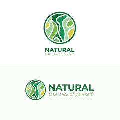 Natural concept Logo template. suitable for your company in the nature field