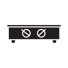 hot plate glyph icon