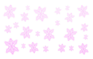 Pixel art pink glowing snowflake pattern