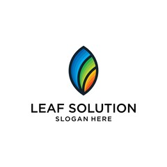 MODERN LEAF CONCEPT LOGO DESIGN