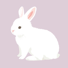 ウサギ（左向き）のイラスト