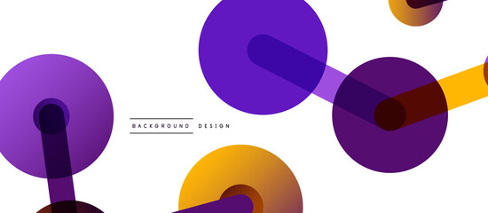 Line points connections geometric abstract background. Circles connected by lines. Trendy techno business template for wallpaper, banner, background or landing