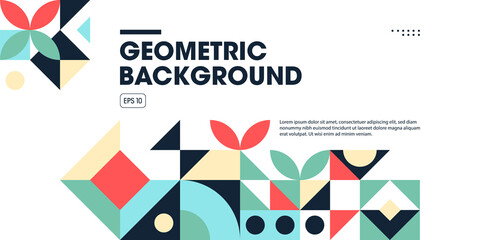 Geometry minimalist artwork poster with simple shape and figure. Abstract vector pattern design in Scandinavian style for web banner, business presentation, branding package, fabric print, wallpaper