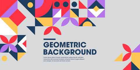 Geometry minimalist artwork poster with simple shape and figure. Abstract vector pattern design in Scandinavian style for web banner, business presentation, branding package, fabric print, wallpaper