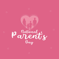 Fototapeta na wymiar National Parents Day Vector Illustration