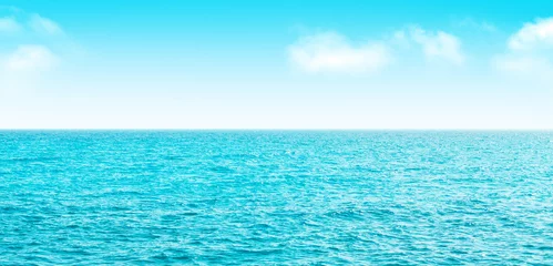 Crédence de cuisine en verre imprimé Turquoise Fond de paysage bleu mer calme