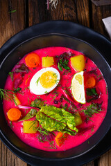 Botwinka Polish spring beetroot soup
