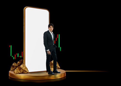 Business Man, Gold Trading Concept
